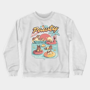 Pool Pawty - Cute Summer Dog Gift Crewneck Sweatshirt